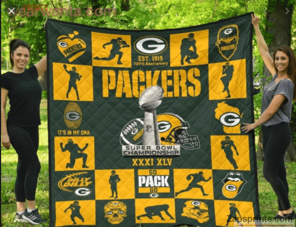 Green Bay Packers Super Bowl V6 3D Printing Quilt Gift For Fan Football Lovers