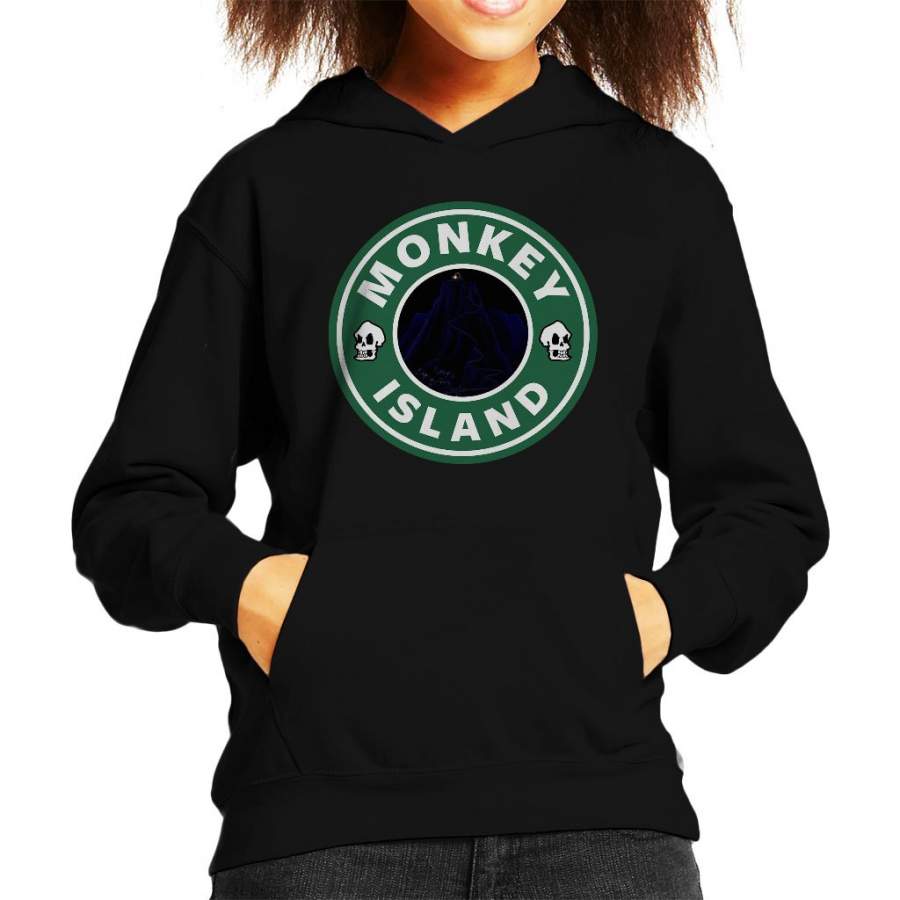 Monkey Island Star Bucks Logo Kid’s Hooded Sweatshirt