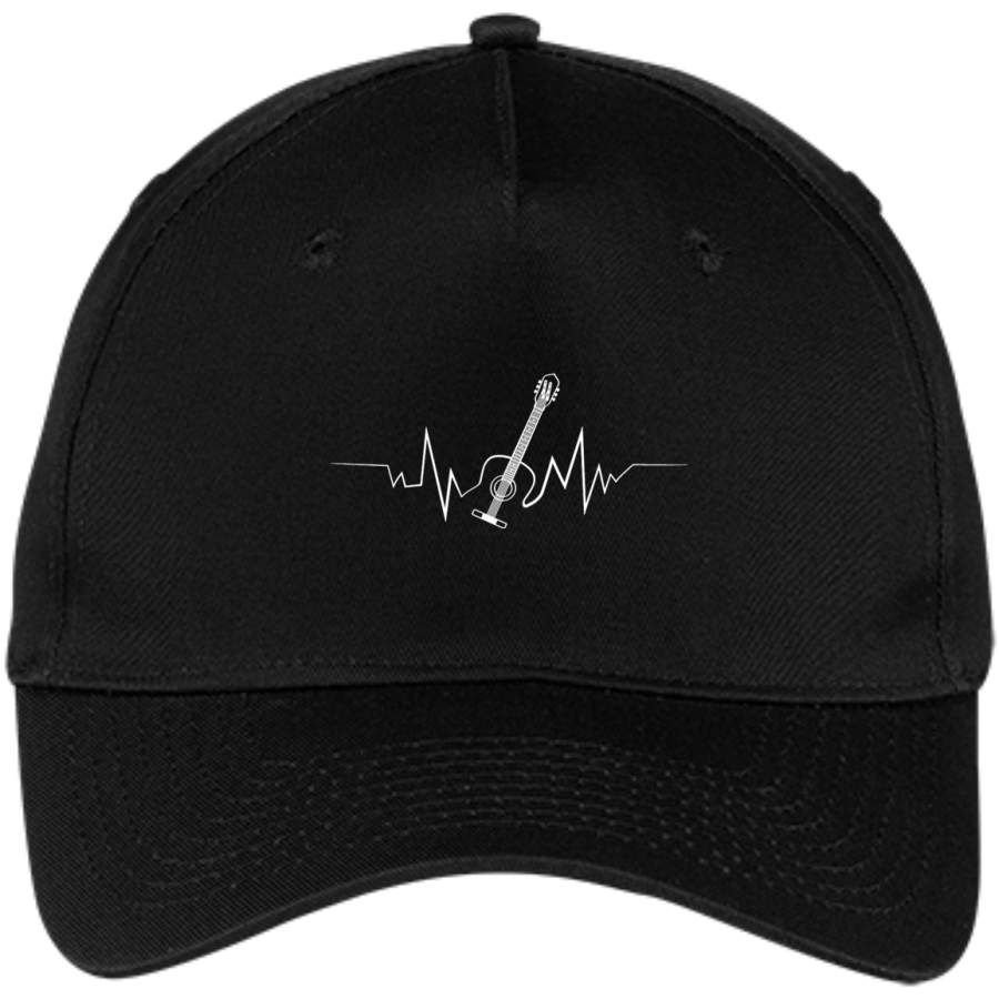 AGR Acoustic Guitar Heartbeat T-shirt Cool Gift for Guitarists Twill Cap