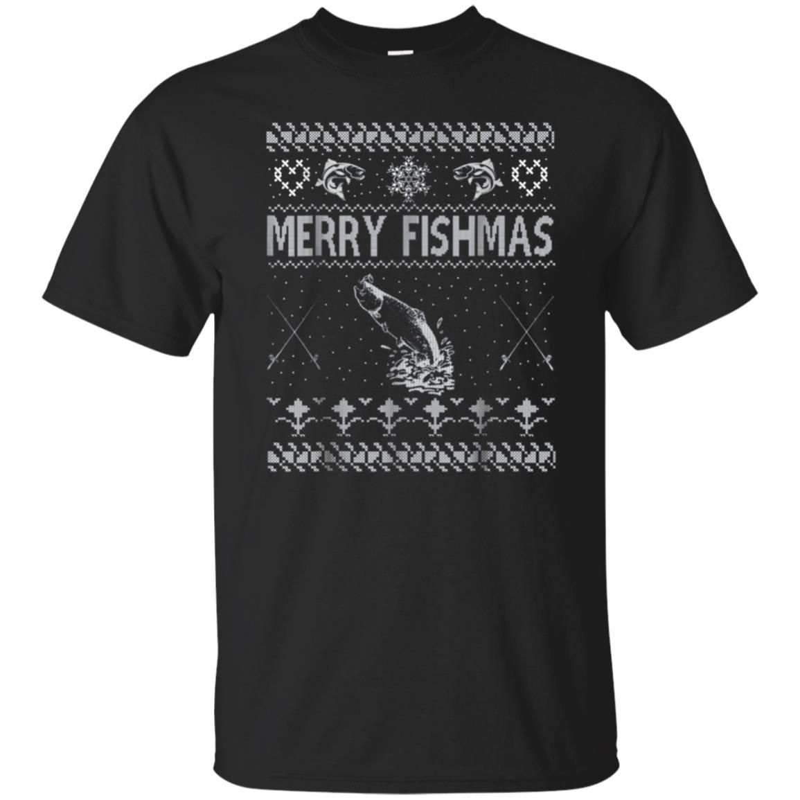 Check out this awesome Merry Fishmas Fishing Ugly Christmas Sweater T-Shirt