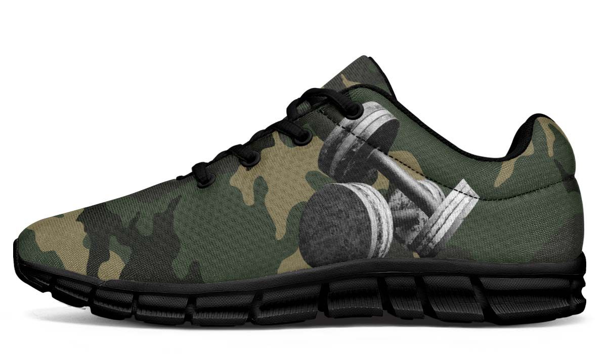 Camo Weights Dumbbells Breathable Sneakers Custom Shoes V136