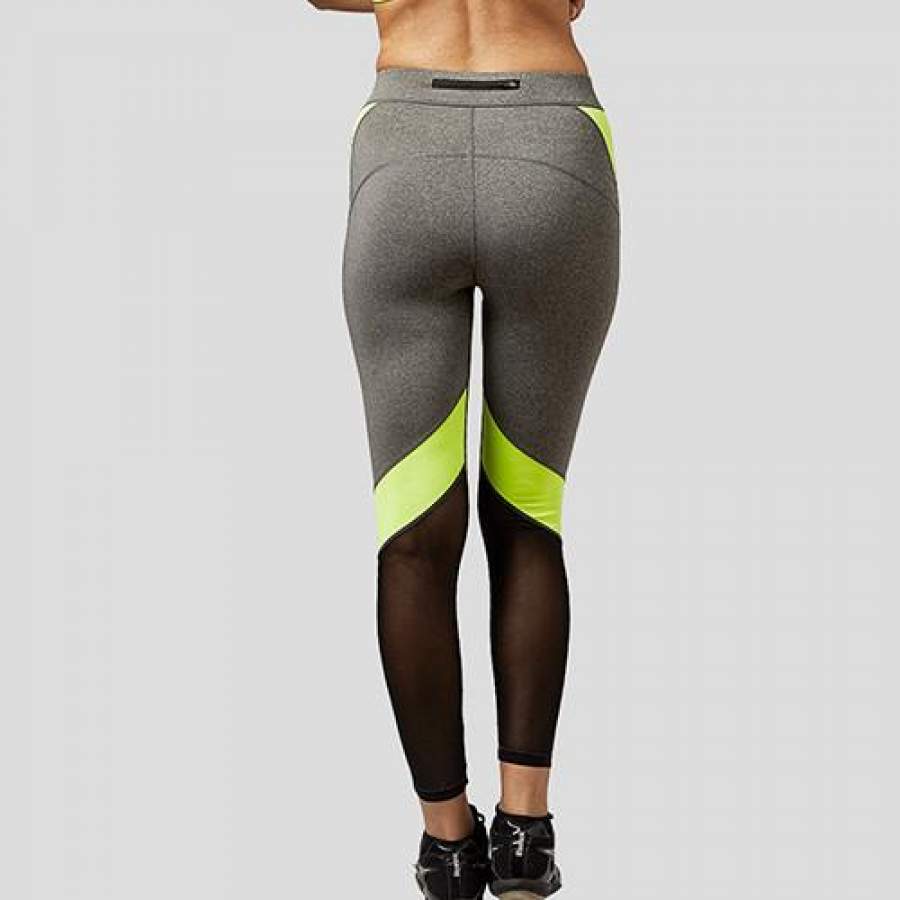 B.BANG Women Yoga Pants Hollow Out  Net Yarn Splicing Yoga Capris for Running Sport Quick-drying Fitness Tights Woman Leggings