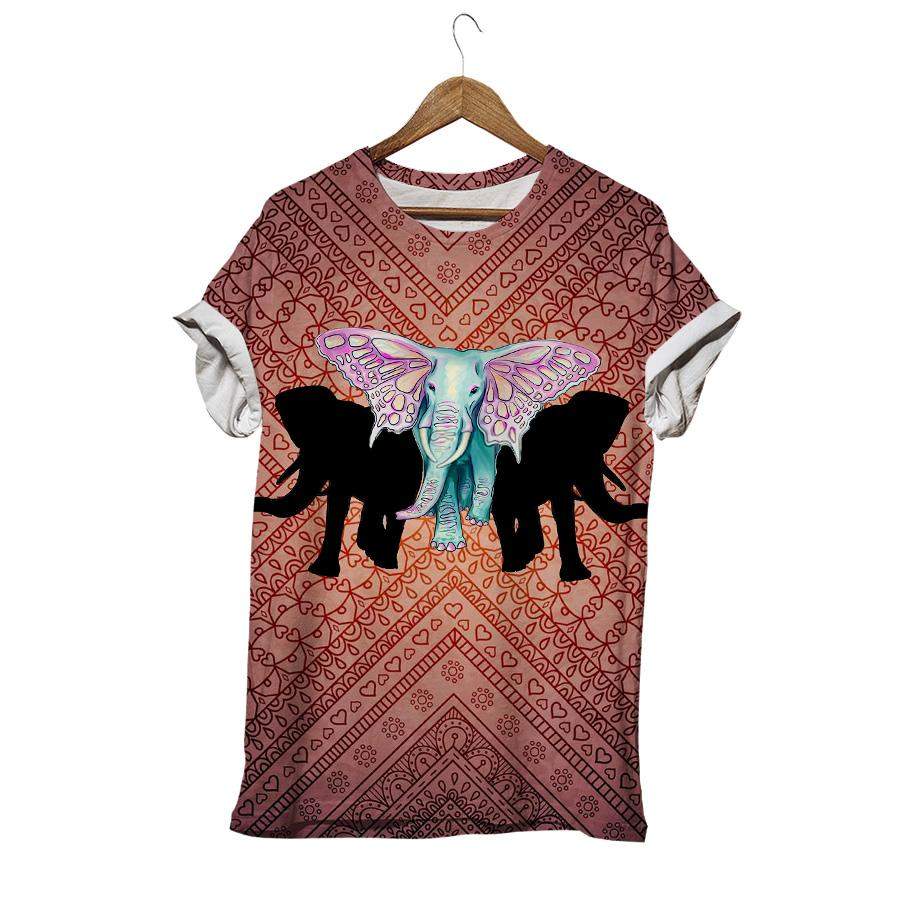 It’s Ok To Be Different Ethenic Motif Elephant T-shirt