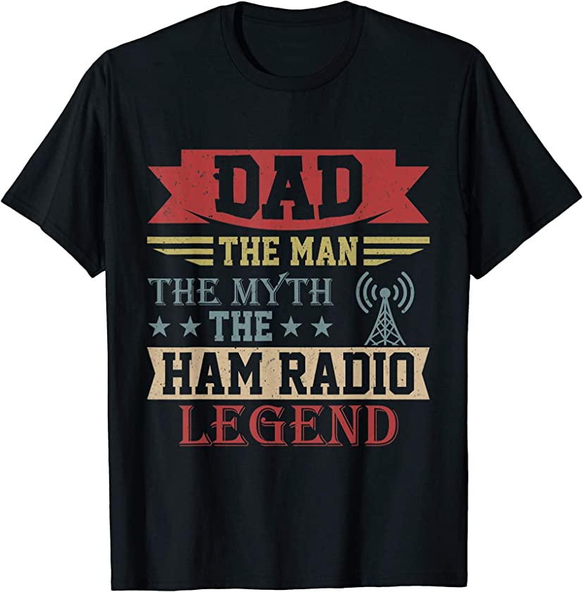 Amateur Ham Radio Operator Shirt Gift For Dad Vintage Retro T-Shirt