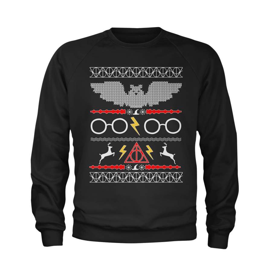 Wizarding World Ugly Christmas Youth-Sized Crewneck Sweatshirt