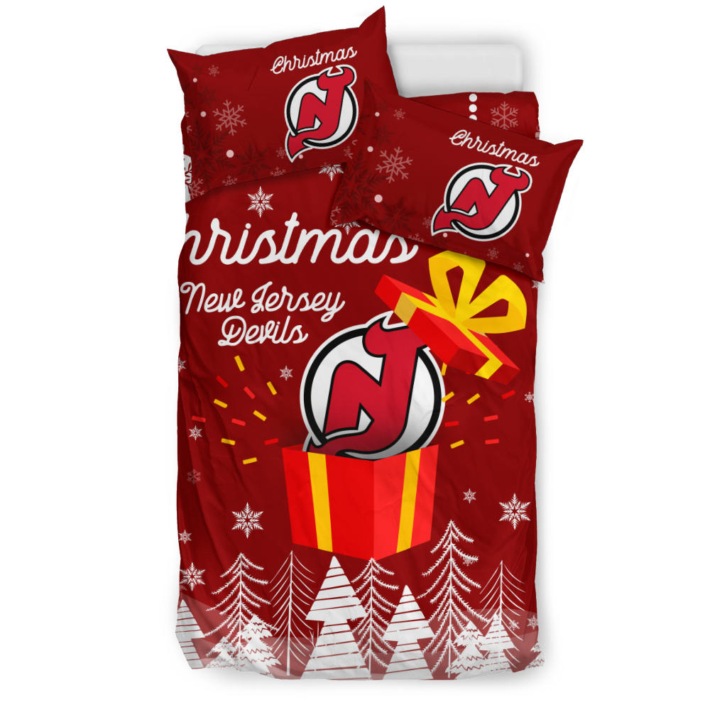 Merry Christmas Gift New Jersey Devils Bedding Sets Pro Shop