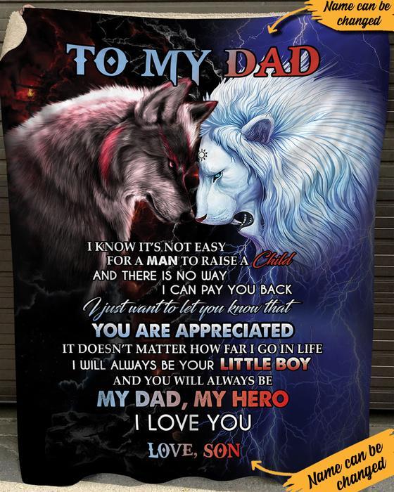 Wolf And Lion Blanket I Know It Is Not Easy For A Man To Raise A Girl And There Is No Way I Can Pay You Back