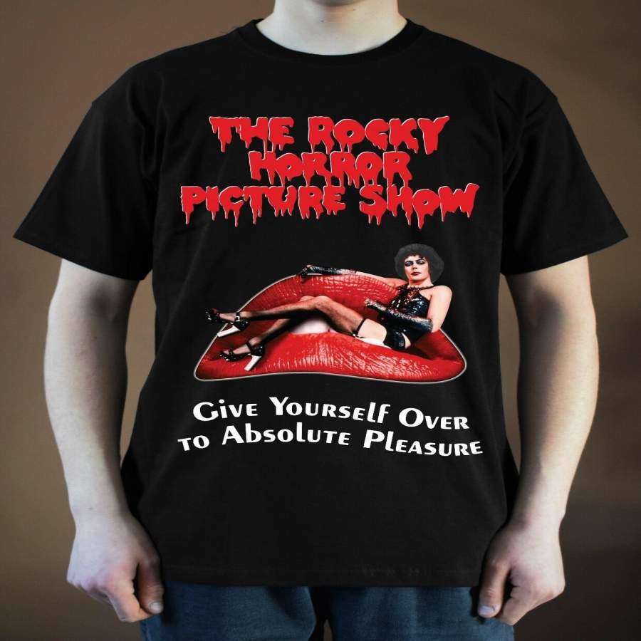 ROCKY HORROR PICTURE SHOW Poster T-Shirt Tim Curry (Black) S-3XL