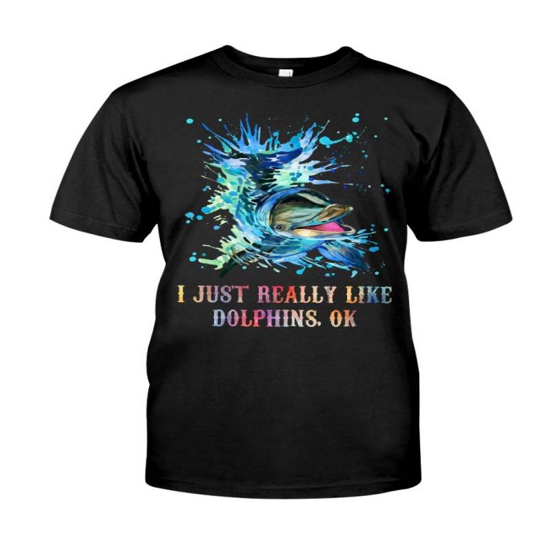 Dolphins Watercolor Classic T-Shirt