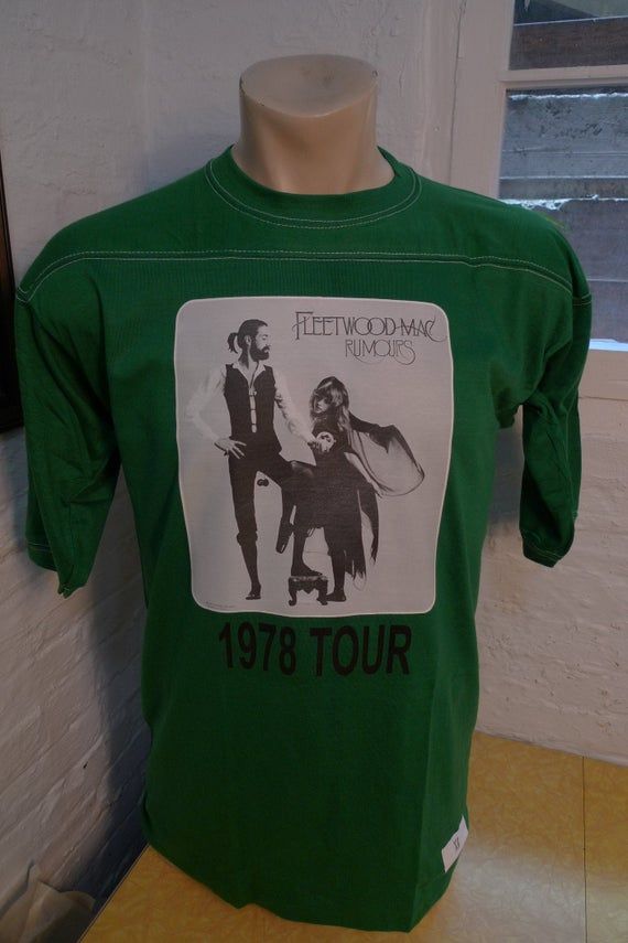 45 Old Stock Dated 1978 Fleetwood Mac Shirt Single Sided Deadstock Unworn Single Stitched Screen Stars Shirt