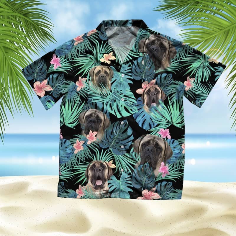 Felacia English Mastiff Summer Leaves Hawaii Shirt Ha21819