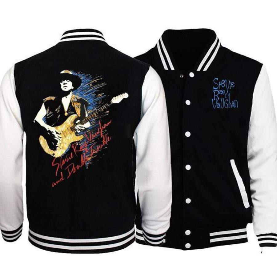 Stevie Ray Vaughan In Step Final Concert Baseball Jacket Sweatshirt