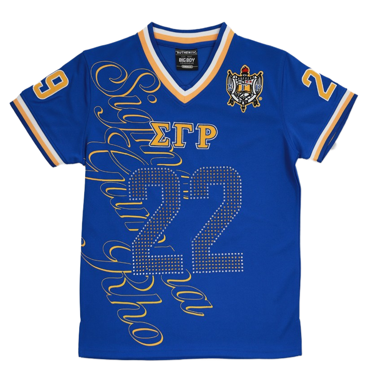 Sigma Gamma Rho V-Neck Shield Football Jersey