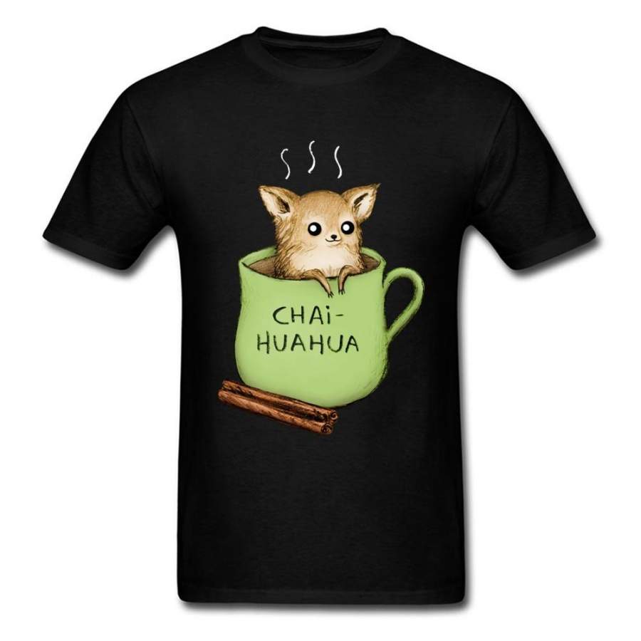 Chaihuahua T Shirt Chihuahua Lover T-shirt Men Cup Dog Tshirt Kawaii Tops Tees Harajuku Summer Clothing Funky Black