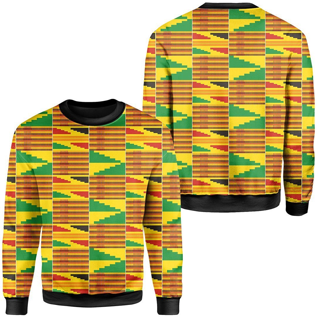 Greek Life Kente Sweatshirt – Light Adwinasa Top