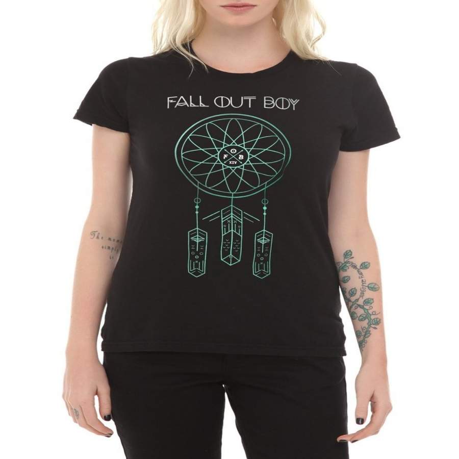 Women’S Black Graphic T-Shirt Unisex T Shirt Funny Shirt Cheap Women T-Shirt Casual Shirt Fall Out Boy Dreamcatcher Girls T-Shirt