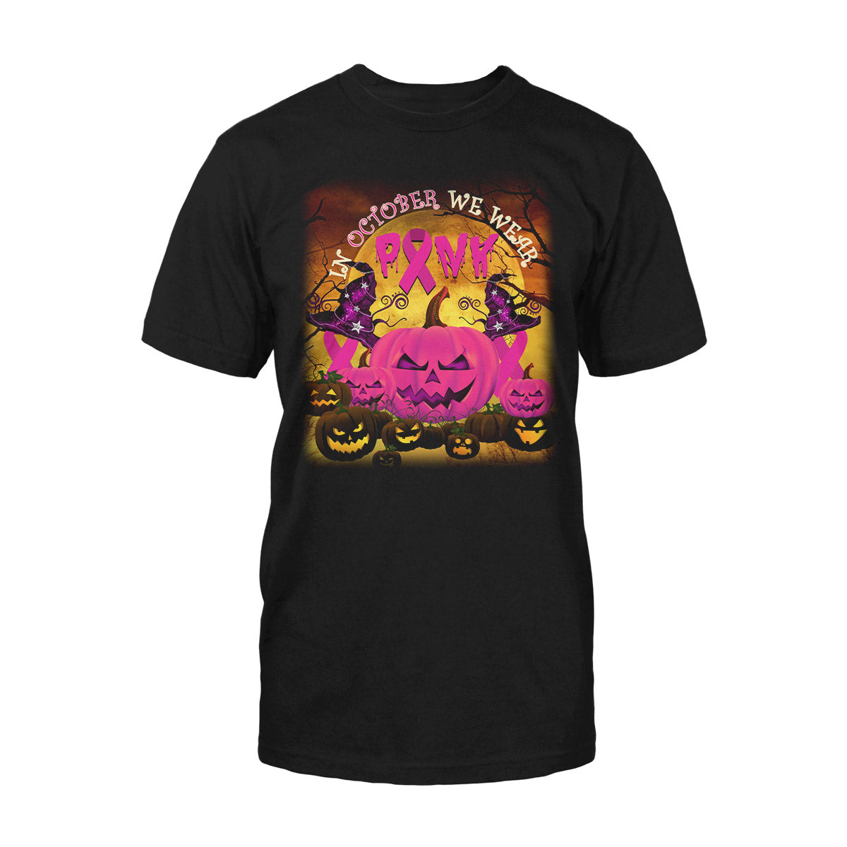 Breast Cancer Awareness Halloween Pumpkin Ez15 0309 Classic T-Shirt