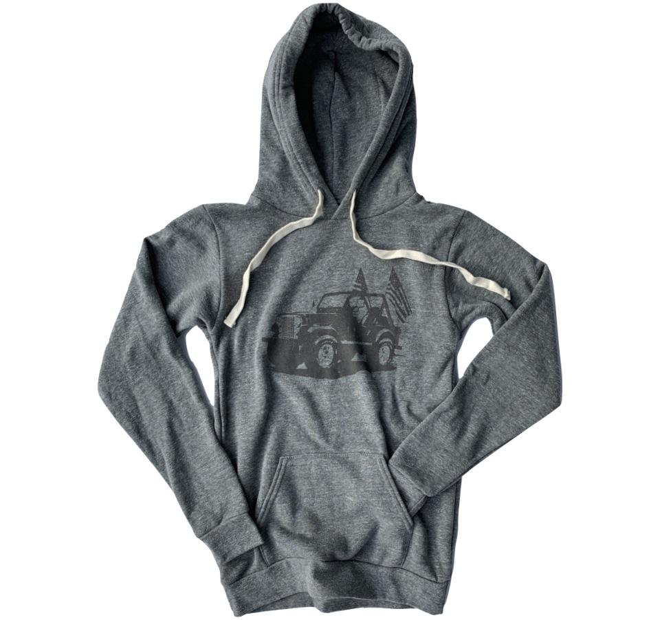 Women’s Vintage American CJ-7 Jeep Hooded Sweatshirt