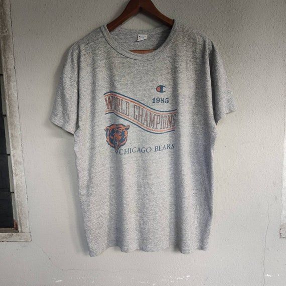 Vintage 80S Champion World Champions Chicago Bears Blended Material Shirt