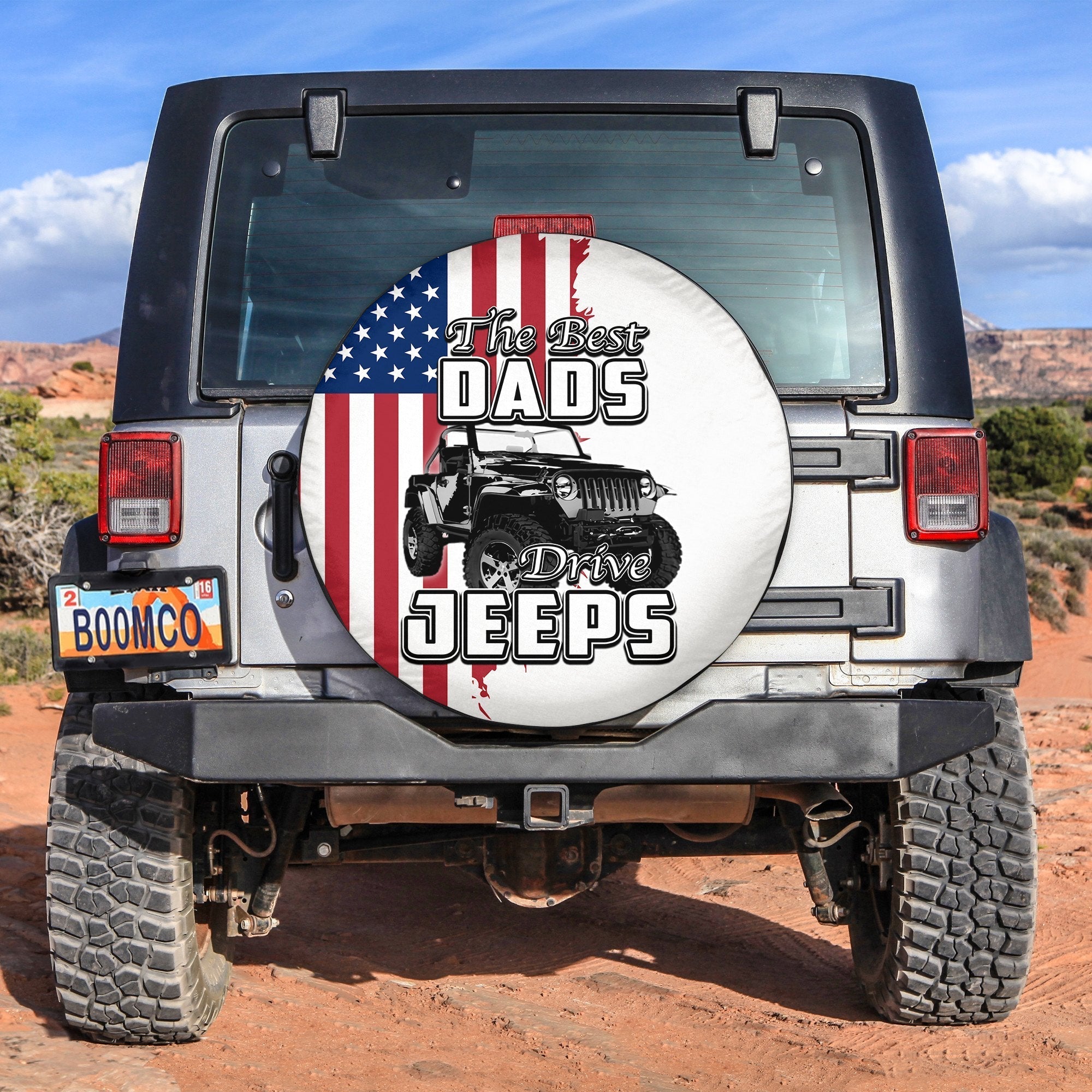 Father Day Spare Tire Cover Jeep Dad No.1 Black Style Lt6