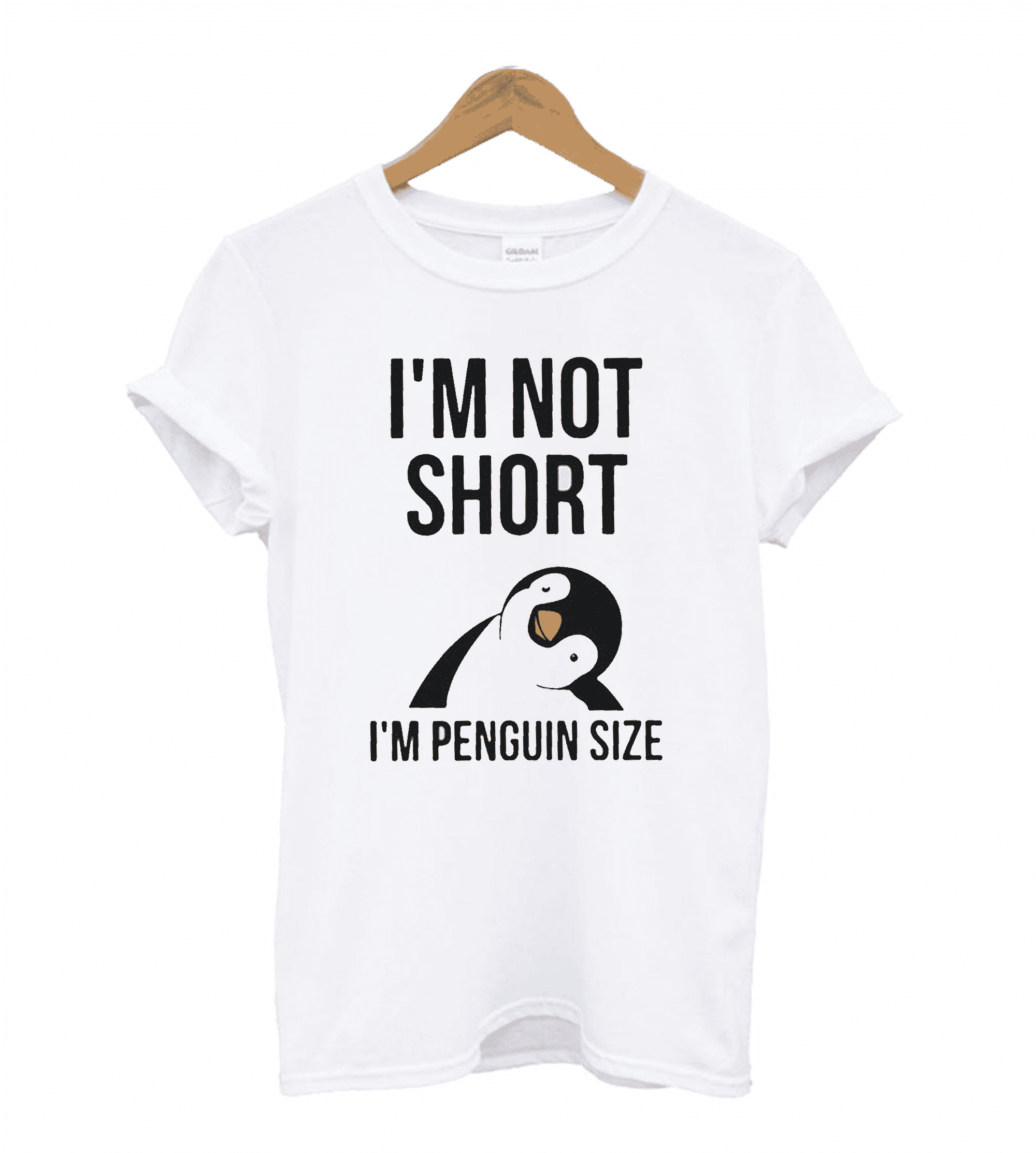 I Am Not Short I Am Penguin Size Men’S T-Shirt Tee