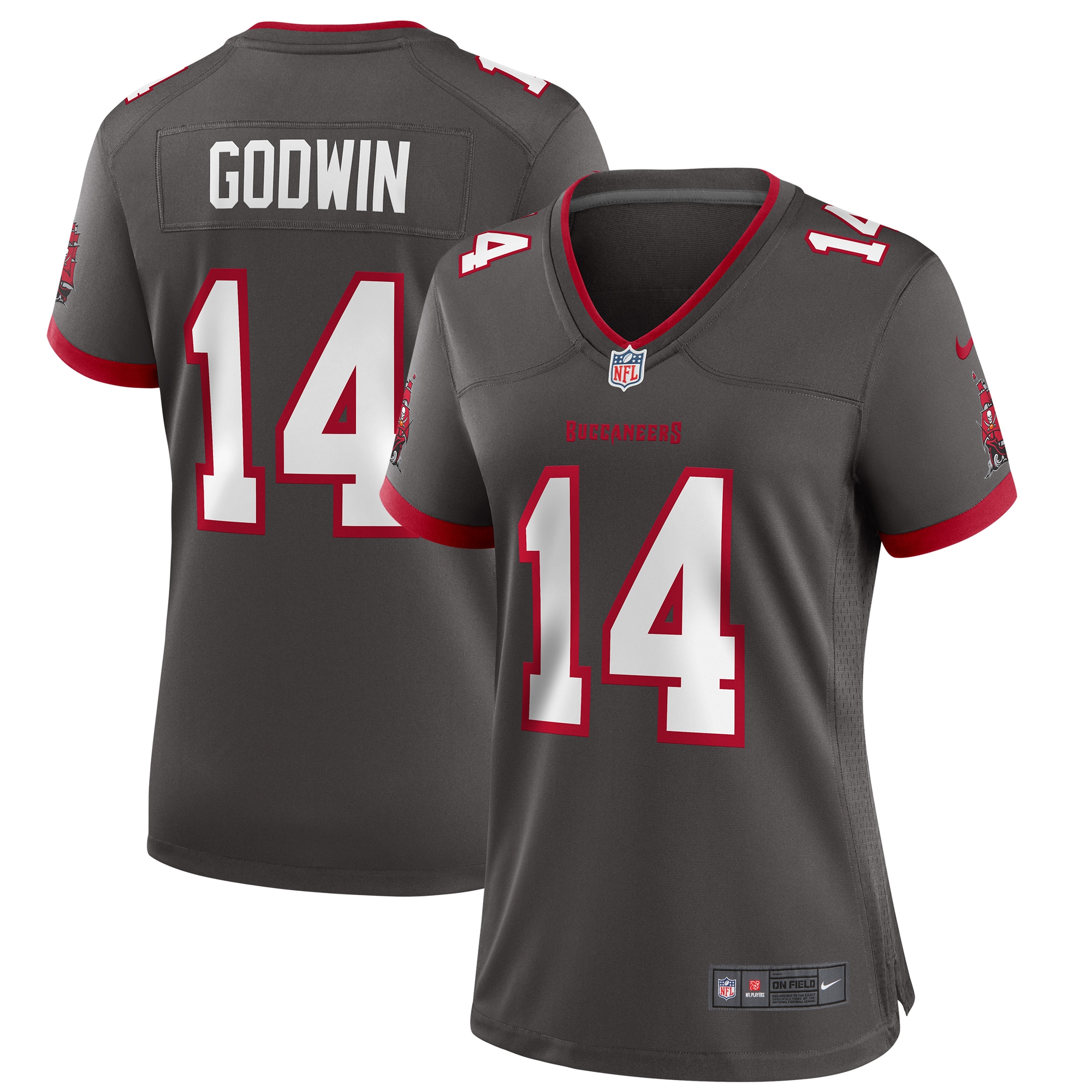 Chris Godwin Tampa Bay Buccaneers Women's Alternate Game Jersey – Pewter