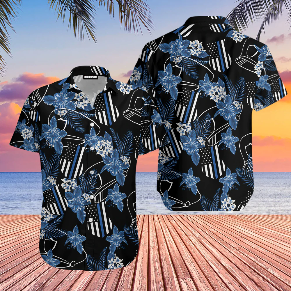 Thin Blue Line Police Hawaii Shirt Ha54817