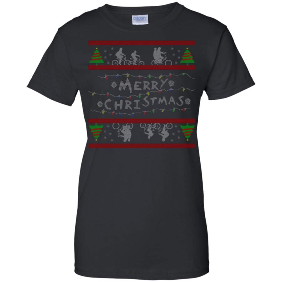 Stranger christmas Upside Down ugly sweater Ladies’ T-Shirt