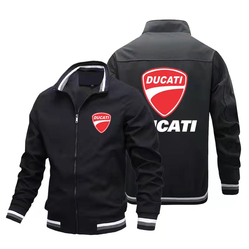 Spring/Fall 2022 Trend New men’s Cardigan Zip-up Jacket DUCATI-3 Printed Solid Color Motorcycle Racing Jacket alx