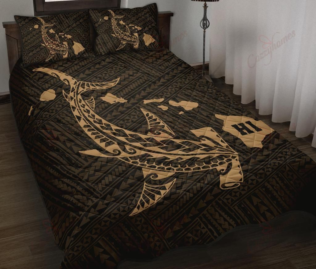 Shark Polynesia YU2703229CL Quilt Bed Set