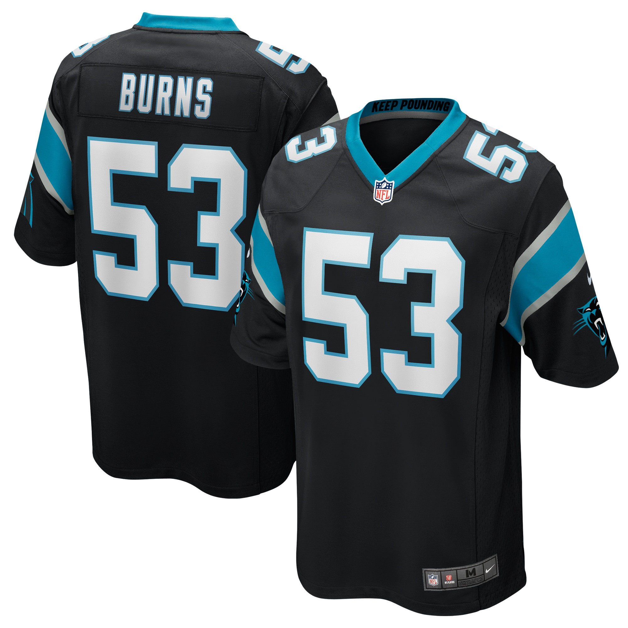 Brian Burns Carolina Panthers Game Jersey – Black NFL