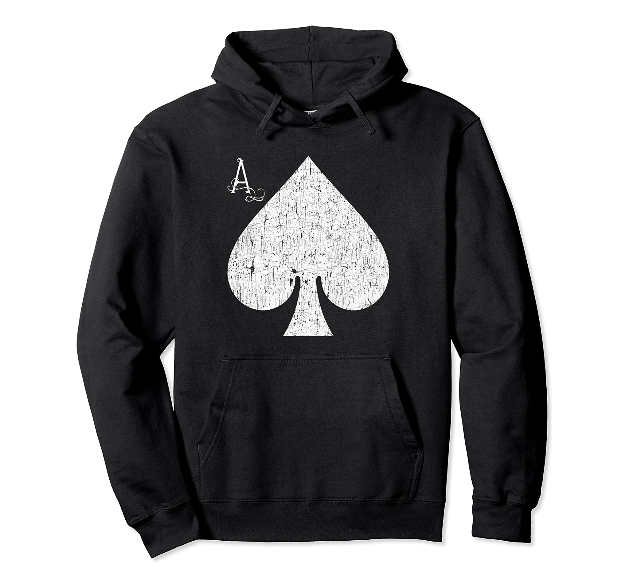 Ace of Spades Poker Playing Card Pullover Hoodie