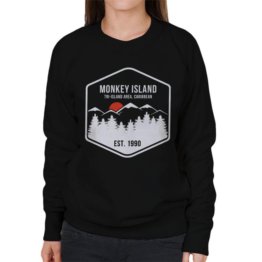 Monkey Island Tri Island Area Caribbean Women’s Sweatshirt