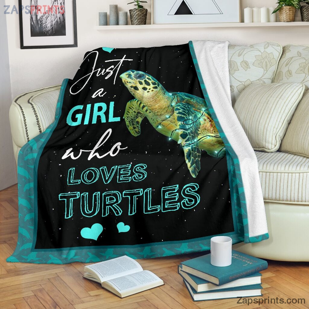 Just A Girl Who Love Turtle Blanket – Cool Gift Ideas