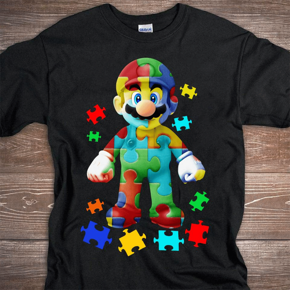 Autism Awareness Mario Game For Men For Women T Shirt Hoodie Sweater  Size S-5Xl