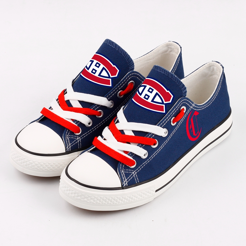 Montreal Canadiens Shoes Cheap Low Top Canvas Shoes For Fans Style #3