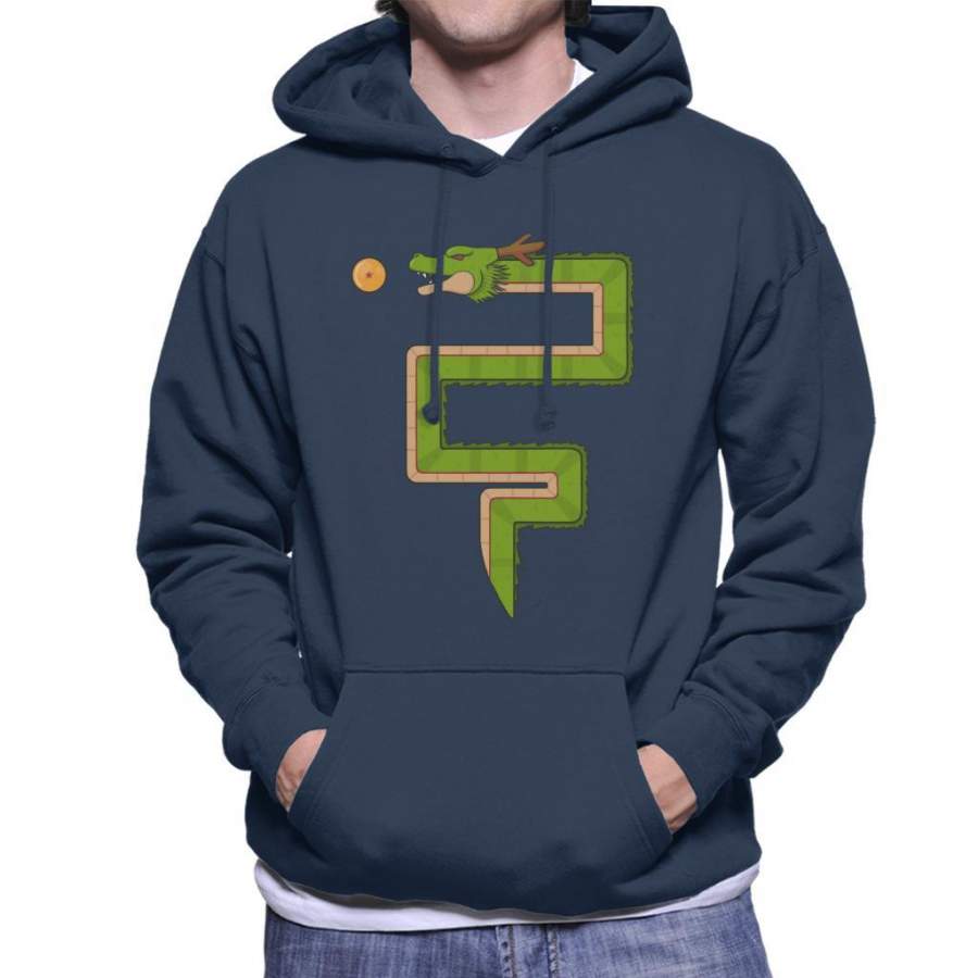 Dragon Ball Z Snake Game Retro Men’s Hooded Sweatshirt