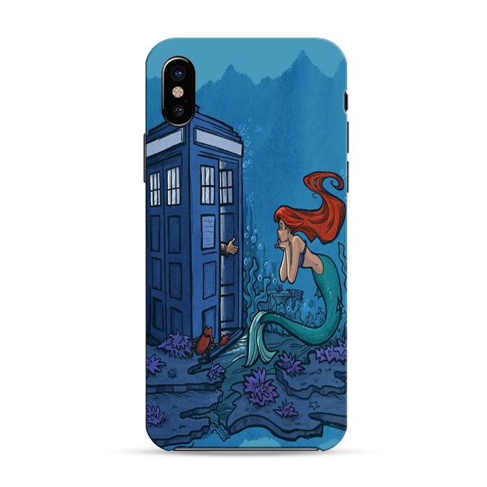 Ariel Mermaid Tardis iPhone X 3D Case