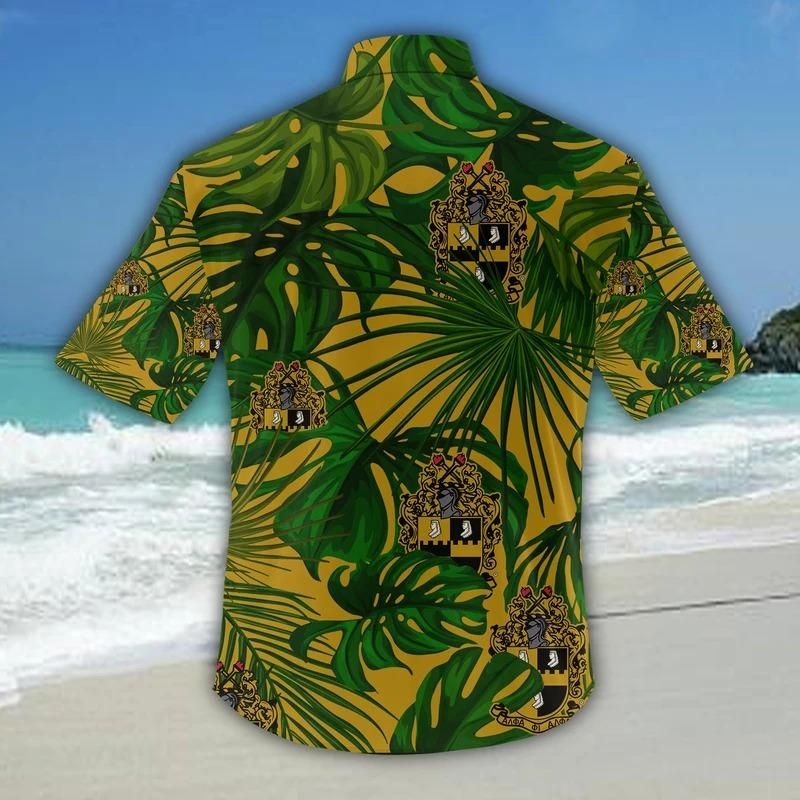 Tropical Leaves Alpha Phi Alpha Short Sleeve Shirt J5