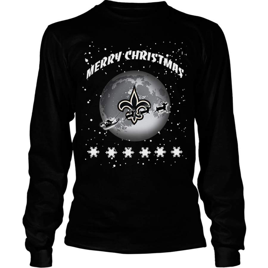 Merry Christmas T Shirt, New Orleans Saints T Shirt – Long Sleeve Tees