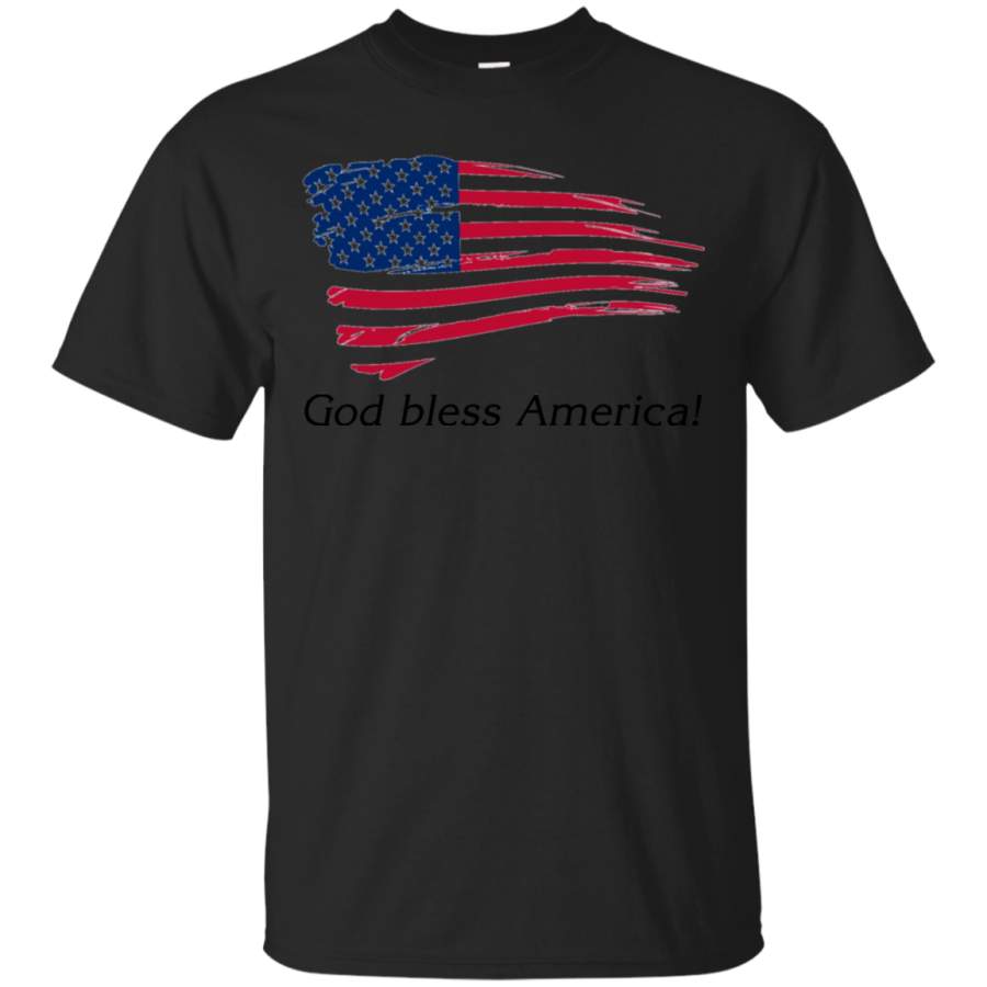 AGR American Flag T-Shirt God bless America 4th of July t shirt