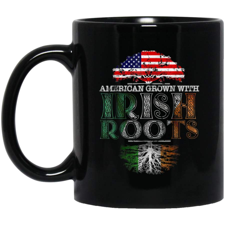 American Grown With Irish Roots Vintage Mug