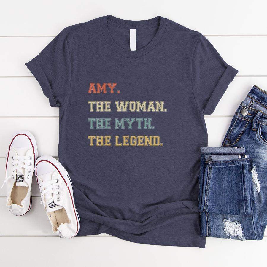 The Name Is Amy The Woman Myth And Legend Varsity Style  T-Shirt