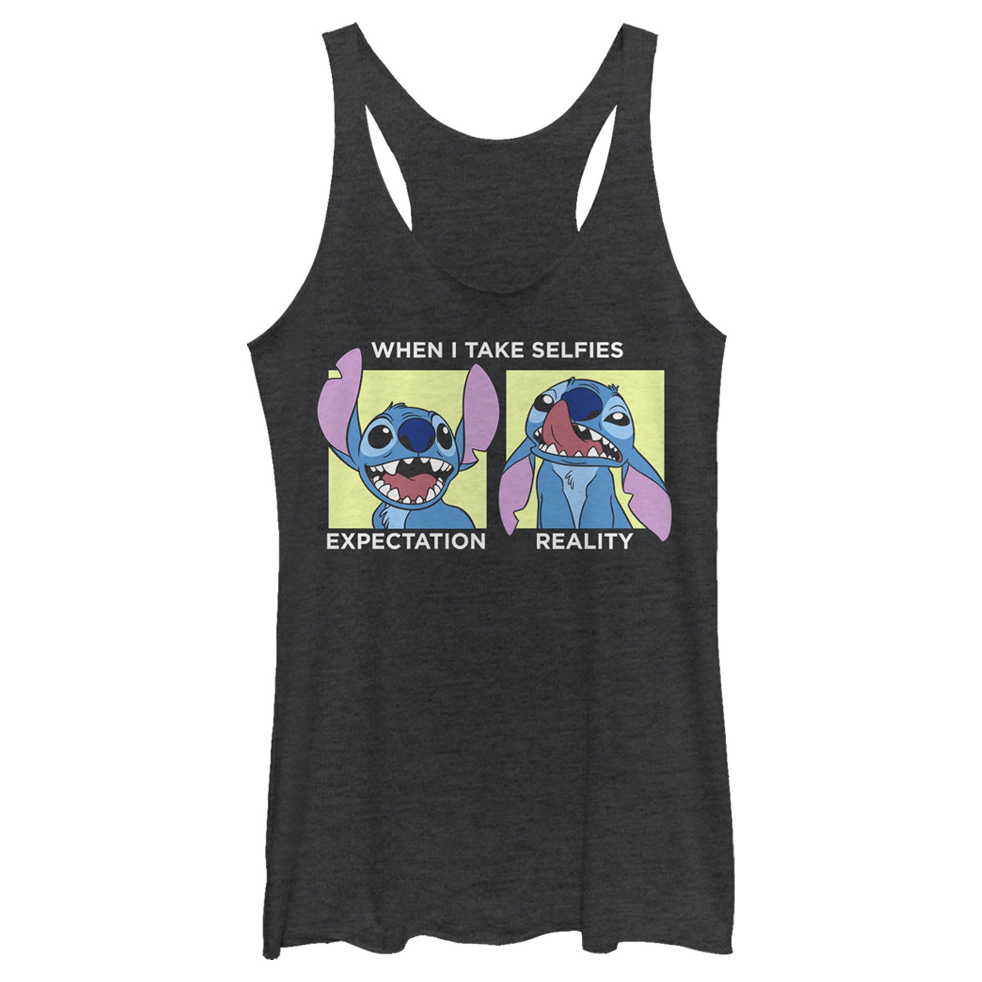 Women’S Lilo & Stitch When I Take Selfies Racerback Tank Top