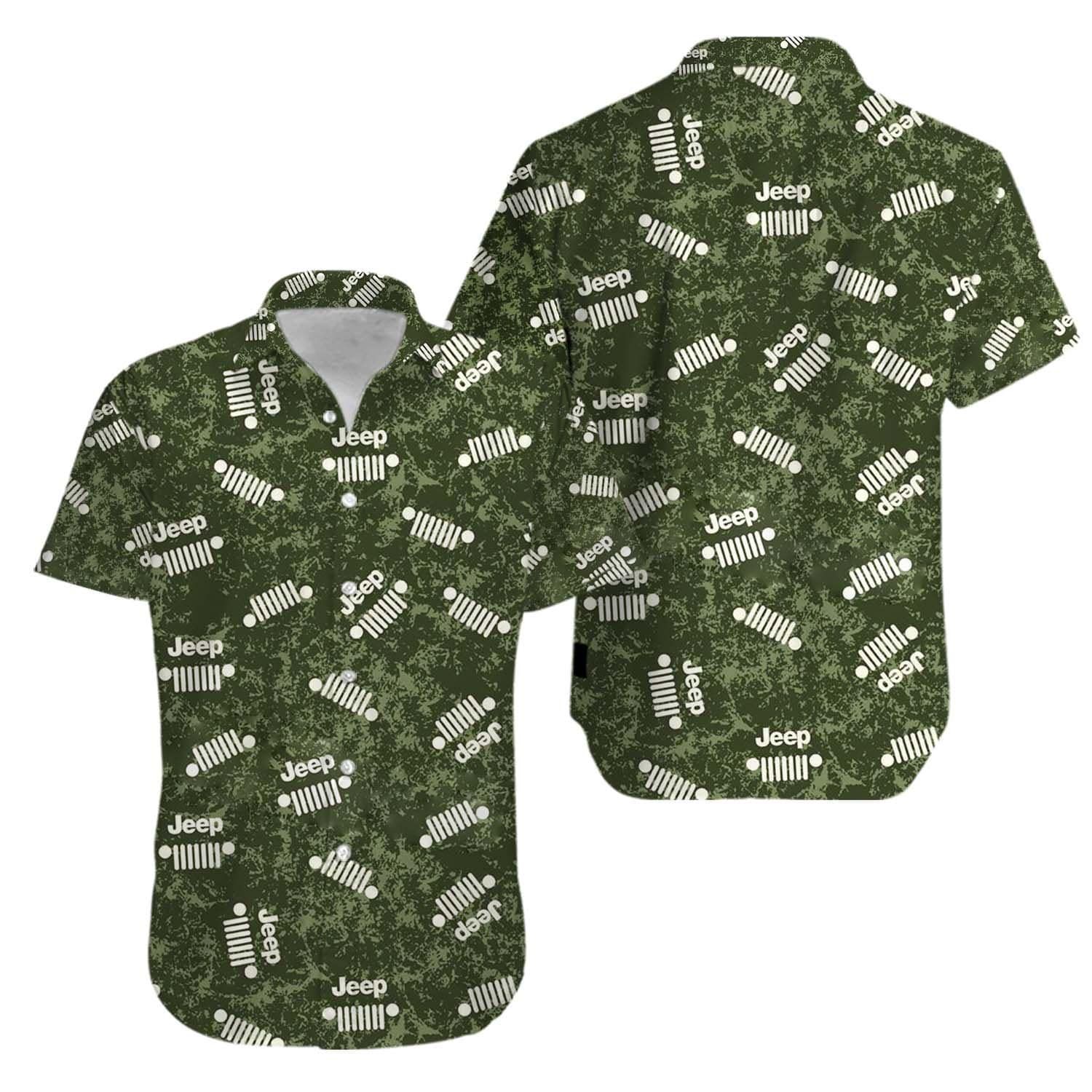 Jeep Camo Army Hawaii Aloha Shirts Kv Ha50413