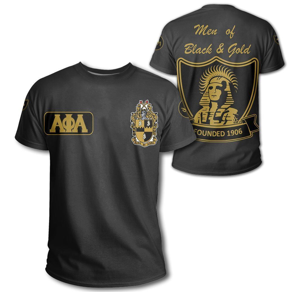 Black And Gold Alpha Phi Alpha T-Shirt