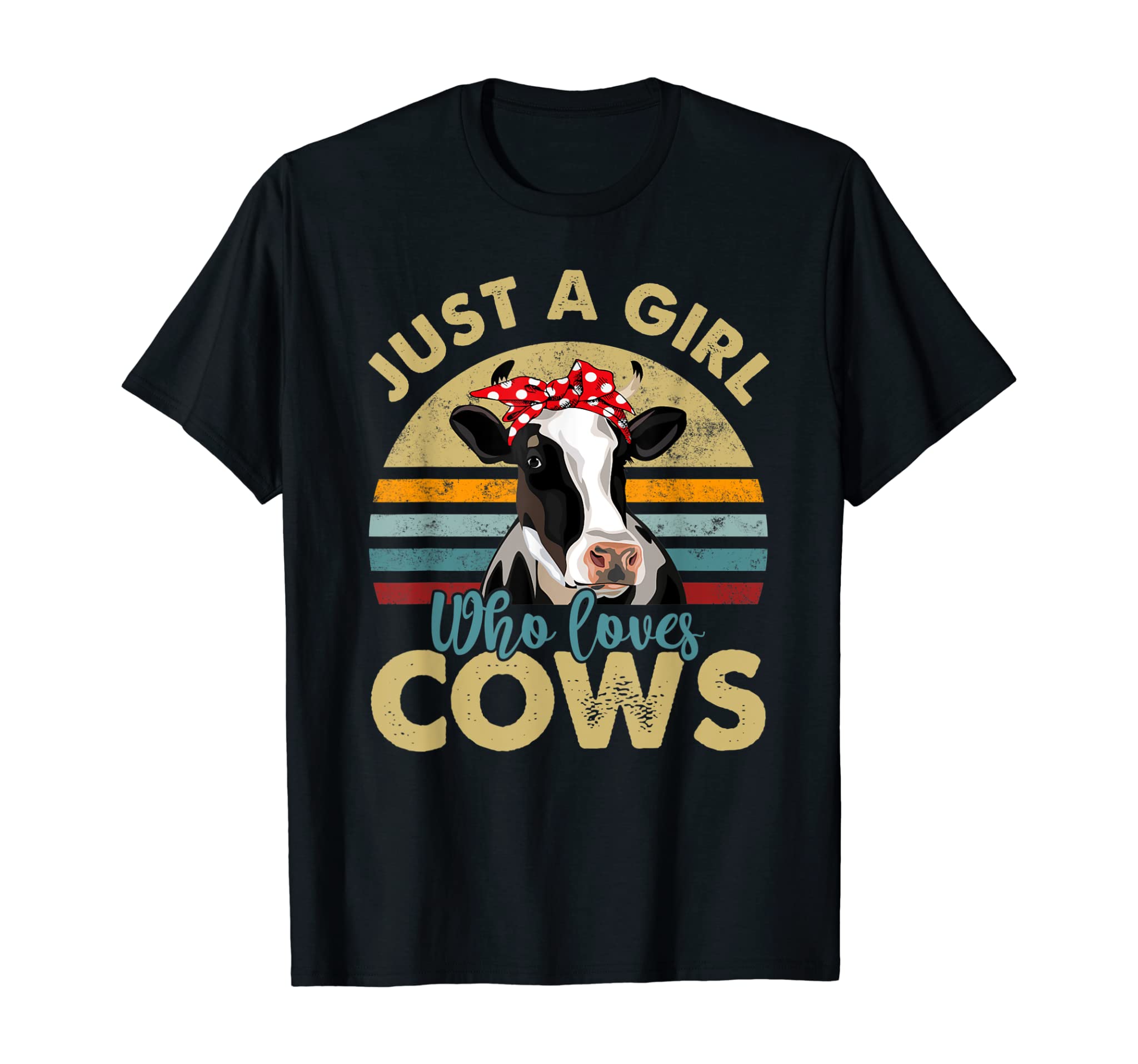 Funny I’M Just A Girl Who Loves Cows, Cow Farmer Farm T-Shirt