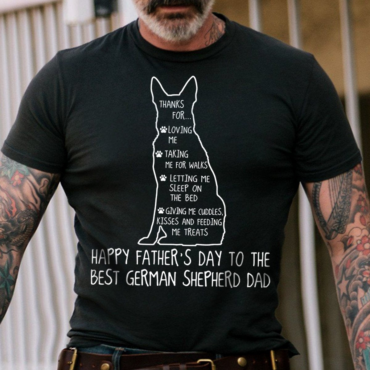 Personalized Happy Father’S Day To The Best German Shepherd Dad T Shirt Funny Dog Dad Shirt Gift For Dog Lover