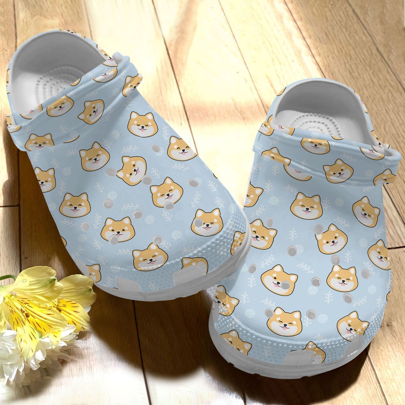 Akita Inu Personalize Clog, Custom Name, Text, Fashion Style For Women, Men, Kid, Print 3D Akita Cute