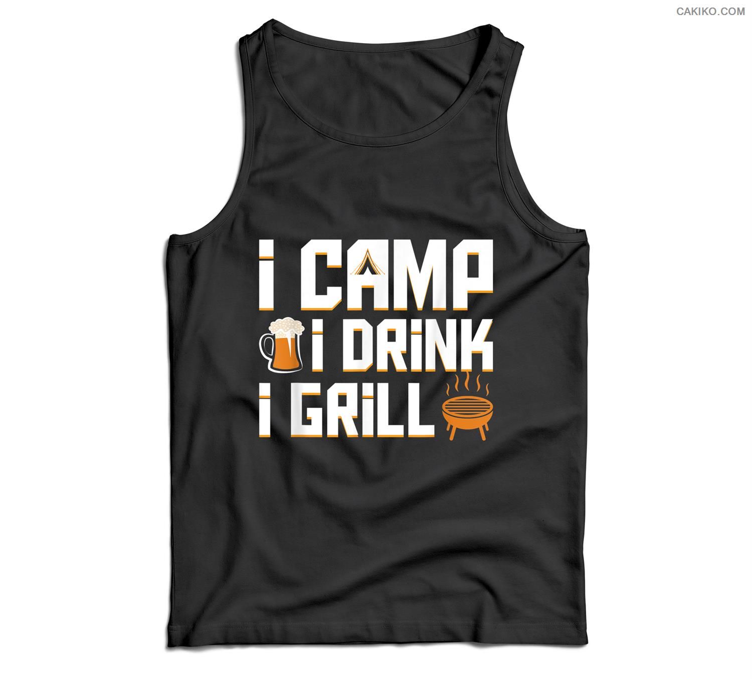 I Camp I Drink I Grill Coo Camping Beer Bbq Design Gift Men Tank Top